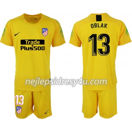 Fotbalový Dres Atlético Madrid Brankářské Oblak 13 Dětské 2018/19